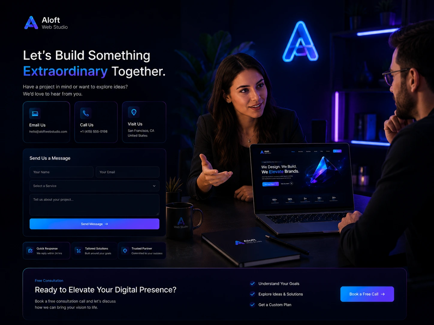 Aloft Web Studio creative professional planning a digital experience